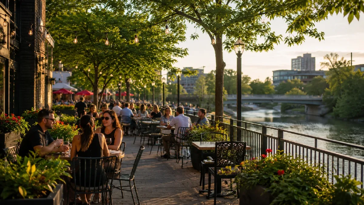 Neighbourhood and park-side patios